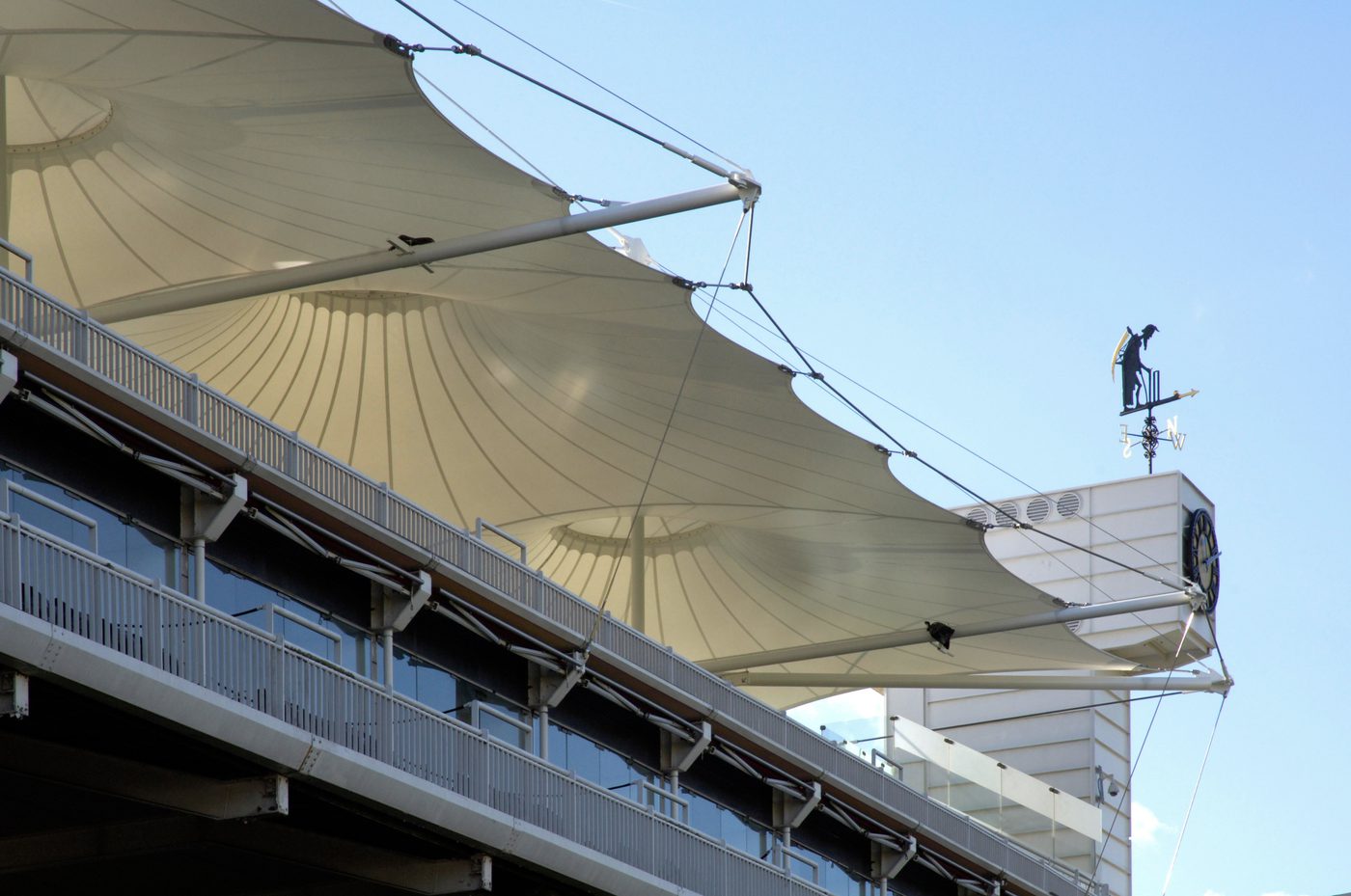 A new look for the Lords Mound Stand after replacement.